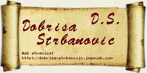 Dobriša Štrbanović vizit kartica